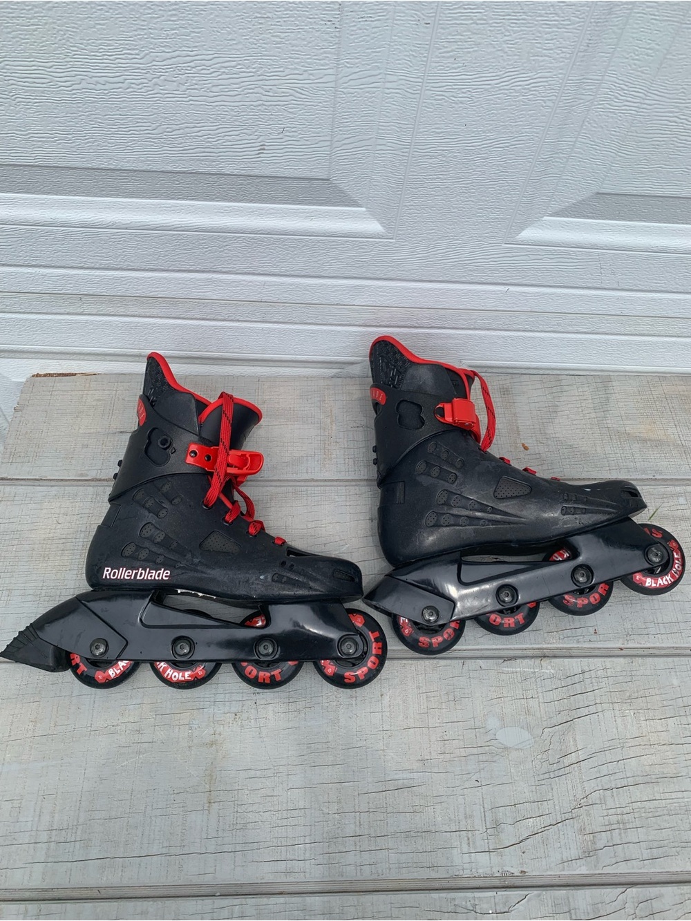 Vintage Rollerblade Macroblade Inline Skates Black Red Italy Size 26.0 Men’s 8